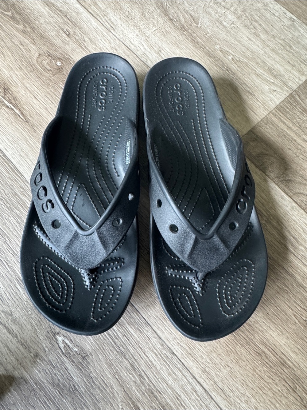 CROCS Black Comfortable Thong Sandals